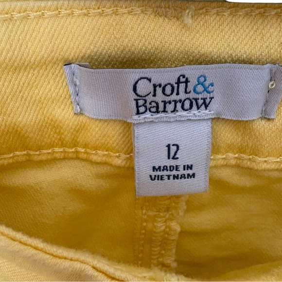 Womens Croft & Barrow Yellow Capri Pants Size 12 - Picture 5 of 6